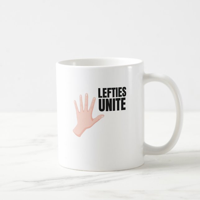 Lefties Unite  Lefty-Geschenk Kaffeetasse (Rechts)