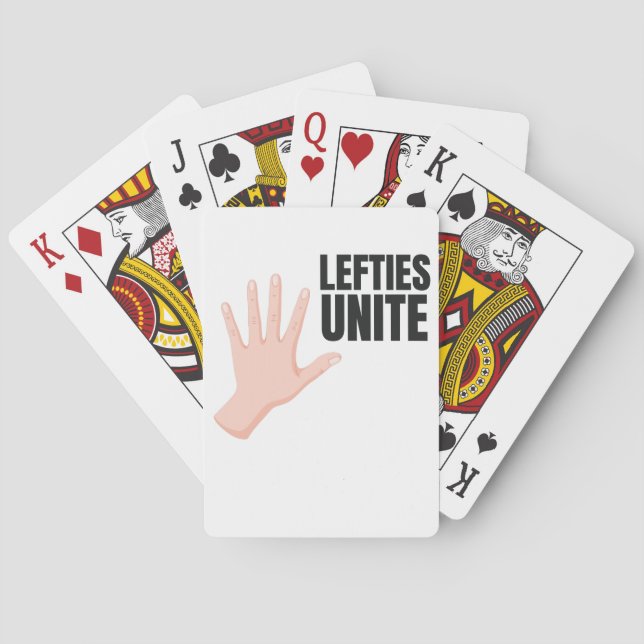 Lefties Unite Links Handgeschenk Spielkarten (Rückseite)