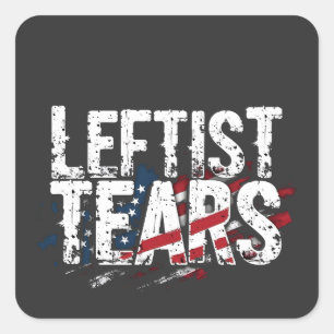 Leftist Tears Liberaldemokraten Kamal Harris Quadratischer Aufkleber