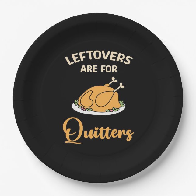 Leftores sind für Quitters Funny Pie Erntedank Pappteller (Vorderseite)