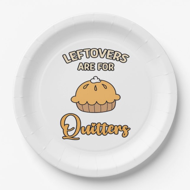 Leftores sind für Quitters Funny Pie Erntedank Pappteller (Vorderseite)