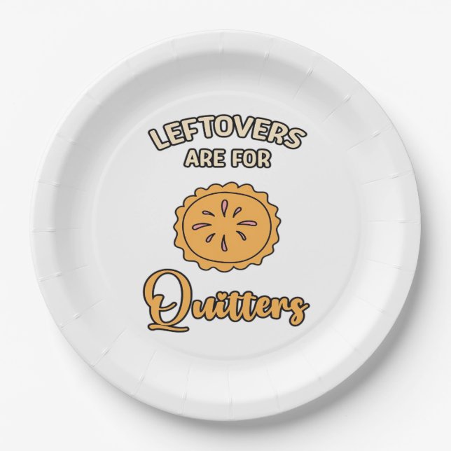 Leftores sind für Quitters Funny Pie Erntedank Pappteller (Vorderseite)