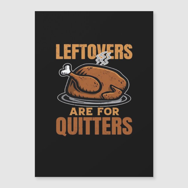 Leftores sind für Quitts Funny Erntedank Dinn Magnetkarte (Vorderseite)