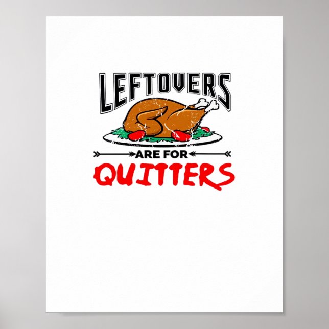 Leftores sind für Quitts Funny Erntedank Dinn Poster (Vorne)