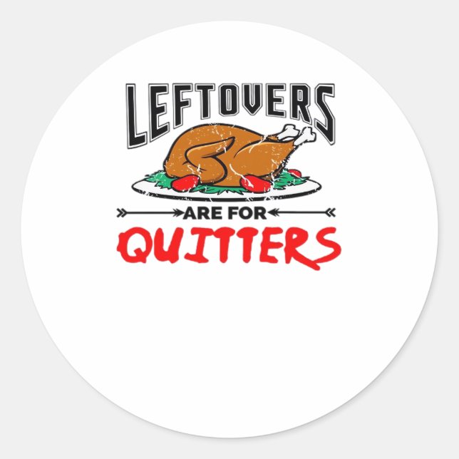 Leftores sind für Quitts Funny Erntedank Dinn Runder Aufkleber (Vorderseite)