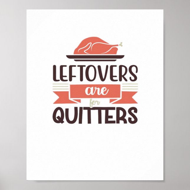 Leftores sind für Quitys lustigen Erntedank Quot Poster (Vorne)