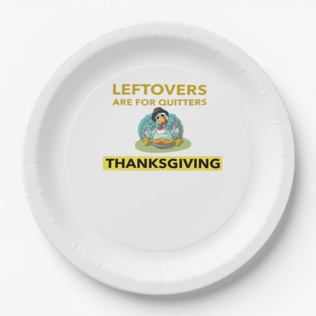 Leftovers sind für Quitters - Erntedank Essentia Pappteller (Vorderseite)