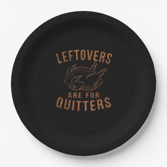 Leftovers sind für Quitters Erntedank Funny Turm Pappteller (Vorderseite)