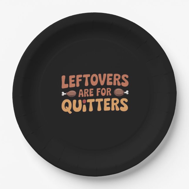 Leftovers sind für Quitters Funny Erntedank Desi Pappteller (Vorderseite)
