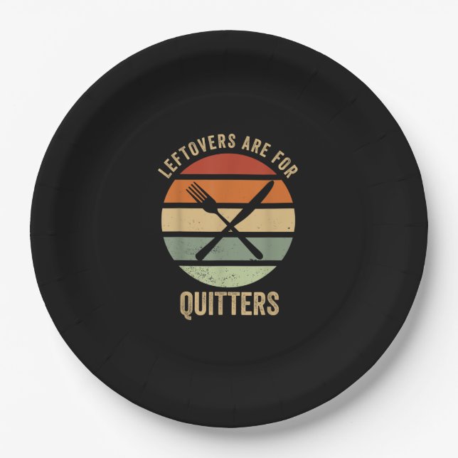 Leftovers sind für Quitters Funny Erntedank Retter Pappteller (Vorderseite)