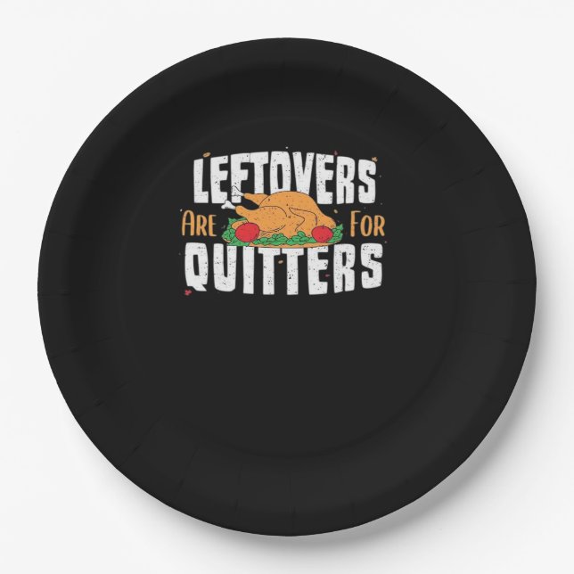 Leftovers sind für Quitters Funny Erntedank Turk Pappteller (Vorderseite)