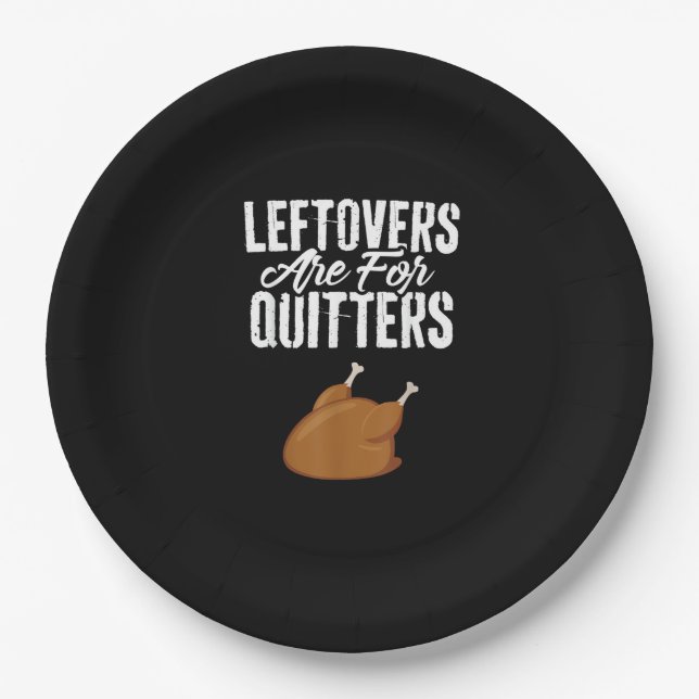 Leftovers sind für Quittung Türkei Funny Thanksgiv Pappteller (Vorderseite)