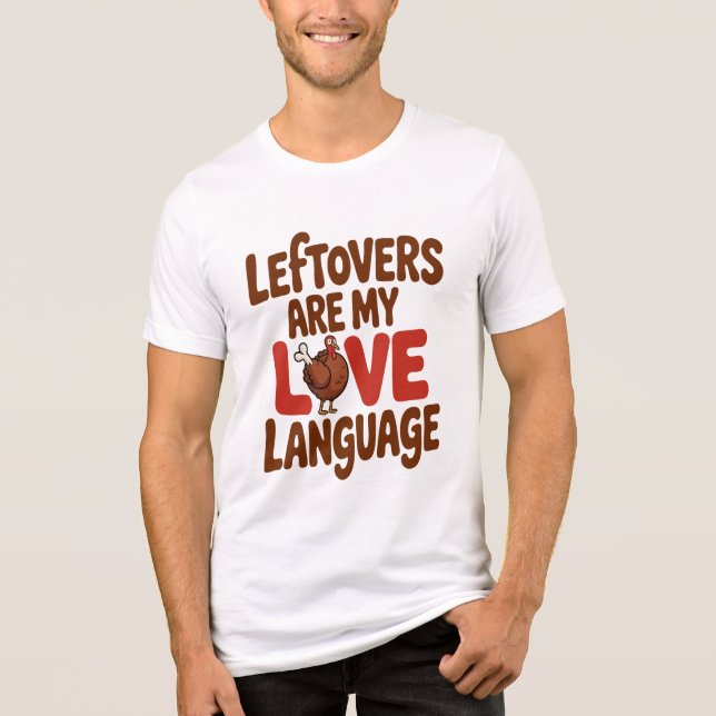 Leftovers sind meine Liebe, Erntedank Tri-Blend Shirt (Vorderseite)