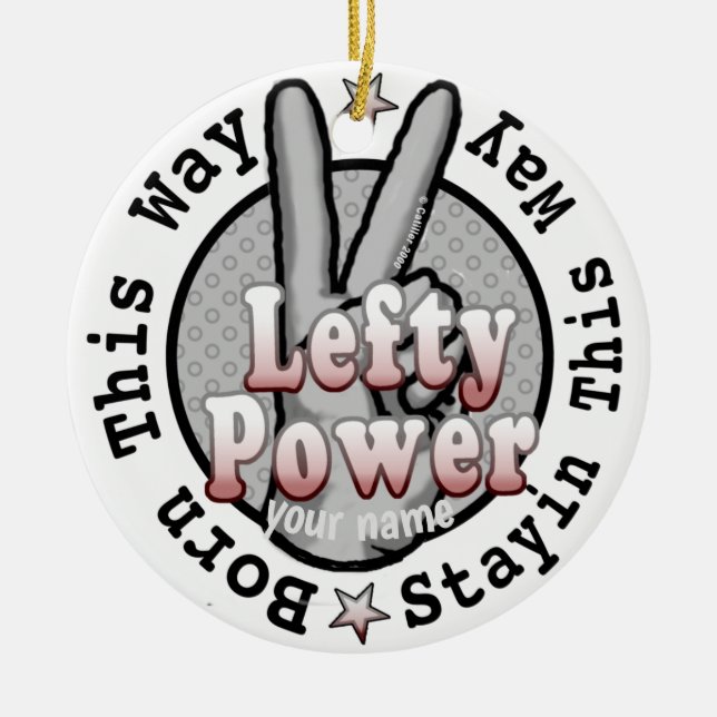 Lefty Power Verlassen Handdekoration Keramik Ornament (Vorne)
