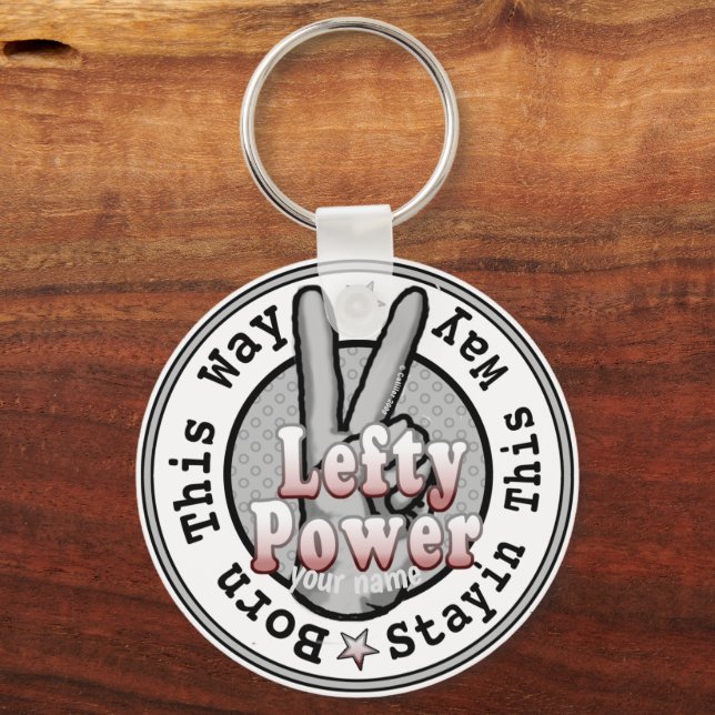 Lefty Power Verlassen Handheld-Schlüsselanhänger Schlüsselanhänger (Vorderseite)