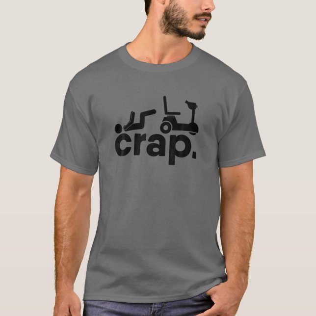 Leg Ampu verschenkt Elektrische Rollstuhlfallen Ha T-Shirt (Vorderseite)
