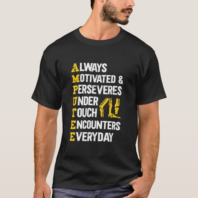 Leg Amputee Sprichwort Leg Prothetische Operation T-Shirt (Vorderseite)