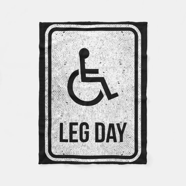 Leg Day Funny Handicap Workout Outfit gestört G Fleecedecke (Vorderseite)