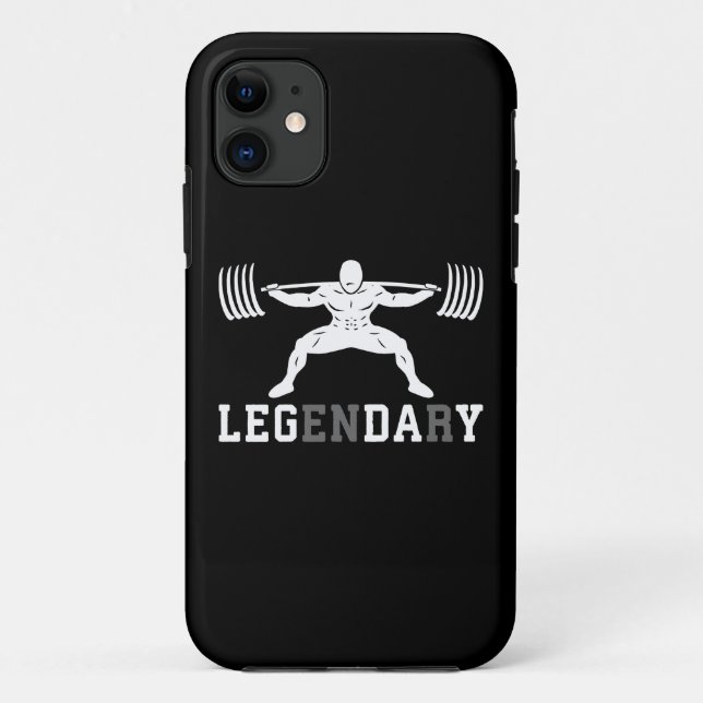 Leg Day - Legendary - Squat - Gym Inspiration Case-Mate iPhone Hülle (Rückseite)