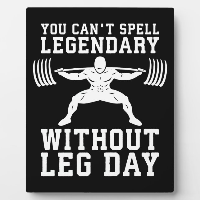 Leg Day - Legendary - Squat - Gym Inspiration Fotoplatte (Vorderseite)
