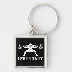 Leg Day - Legendary - Squat - Gym Inspiration Schlüsselanhänger