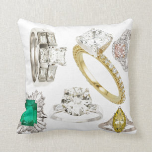 Leg den Ring drauf Sofa-Bling-Diamanten-Schmuck-Ti Kissen