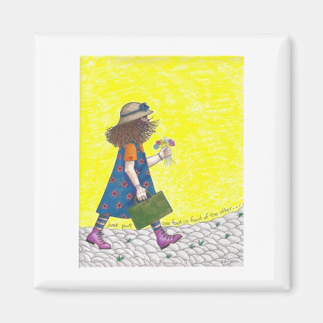 Leg nur einen Fuß vor den anderen Magnet (Vorne)