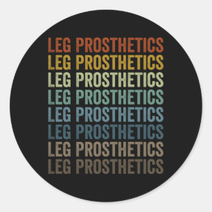 Leg Prosthetics Amputation Runder Aufkleber