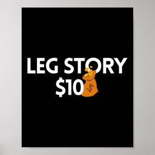 Leg Story 10 Dollar Amputierte Behinderungen Aware Poster