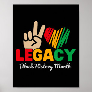 Legacy Black History Monte Afroamerikanisch Schwar Poster