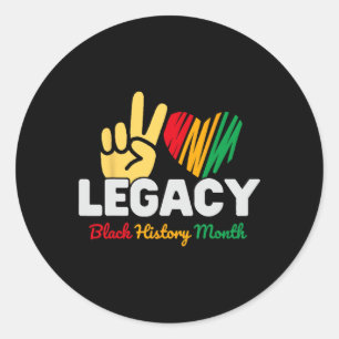 Legacy Black History Monte Afroamerikanisch Schwar Runder Aufkleber