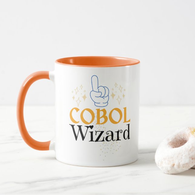 Legacy Cobol Programmiersprache Zauberer  Tasse (Mit Donut)
