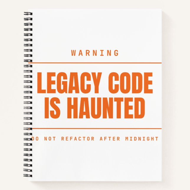 Legacy-Code ist lustig verflucht Funny Programmer  Notizbuch (Vorderseite)