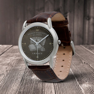 Legacy da Silva Men's Classic Brown Leather Strap Armbanduhr