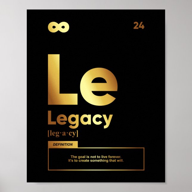 Legacy-Definition | Motivierend Poster (Vorne)