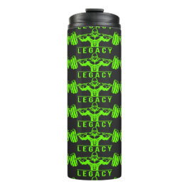 Legacy Minimalist Gym Design – Neon Grün Fitness Thermosbecher