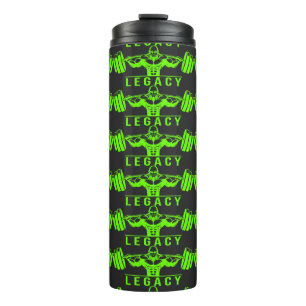 Legacy Minimalist Gym Design – Neon Grün Fitness Thermosbecher
