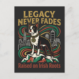 Legacy Never Fades Boston Terrier Postkarte