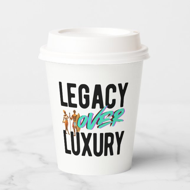 Legacy Über Luxus | Pappbecher (Vorderseite)