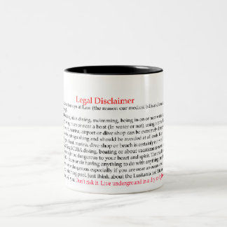 Legal Disclaimer Zweifarbige Tasse