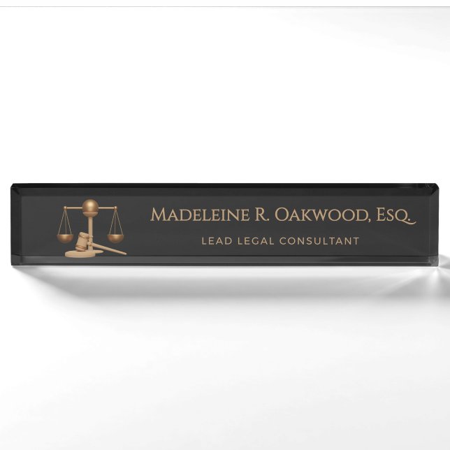 Legal Law Office Firm Attorney  Namensplakette (Vorderseite)