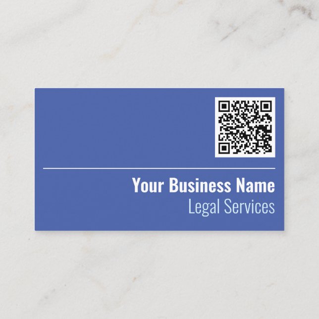 Legal Services QR Code Business Card Visitenkarte (Rückseite)