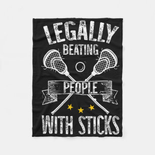 Legale Besiegung von Menschen mit Sticks Lacrosse Fleecedecke