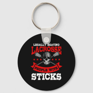 Legale Besiegung von Personen mit Sticks Lacrosse  Schlüsselanhänger