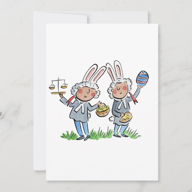 Legale Bunnies Einladung (Vorderseite)