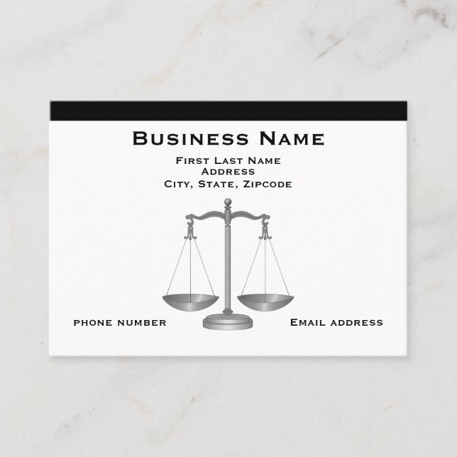 Legale Visitenkarten Visitenkarte (Vorderseite)