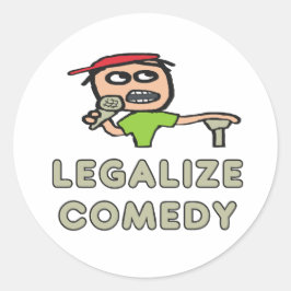 Legalisieren der Comedy Runder Aufkleber