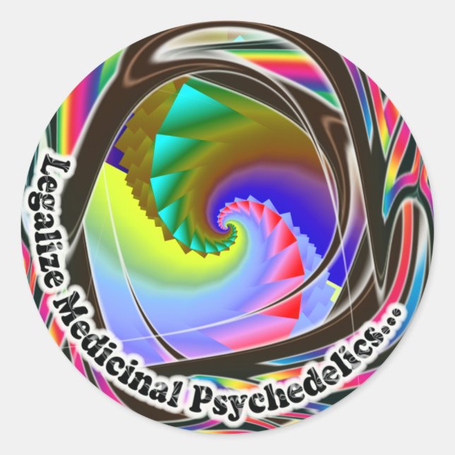 Legalisieren der Psychedelik-Aufkleber Runder Aufkleber (Vorderseite)