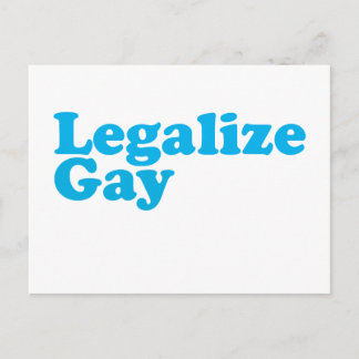 Legalisieren des homosexuellen Babys Postkarte