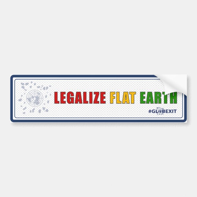 Legalisieren Sie den flachen ErdAutoaufkleber Autoaufkleber (Vorne)